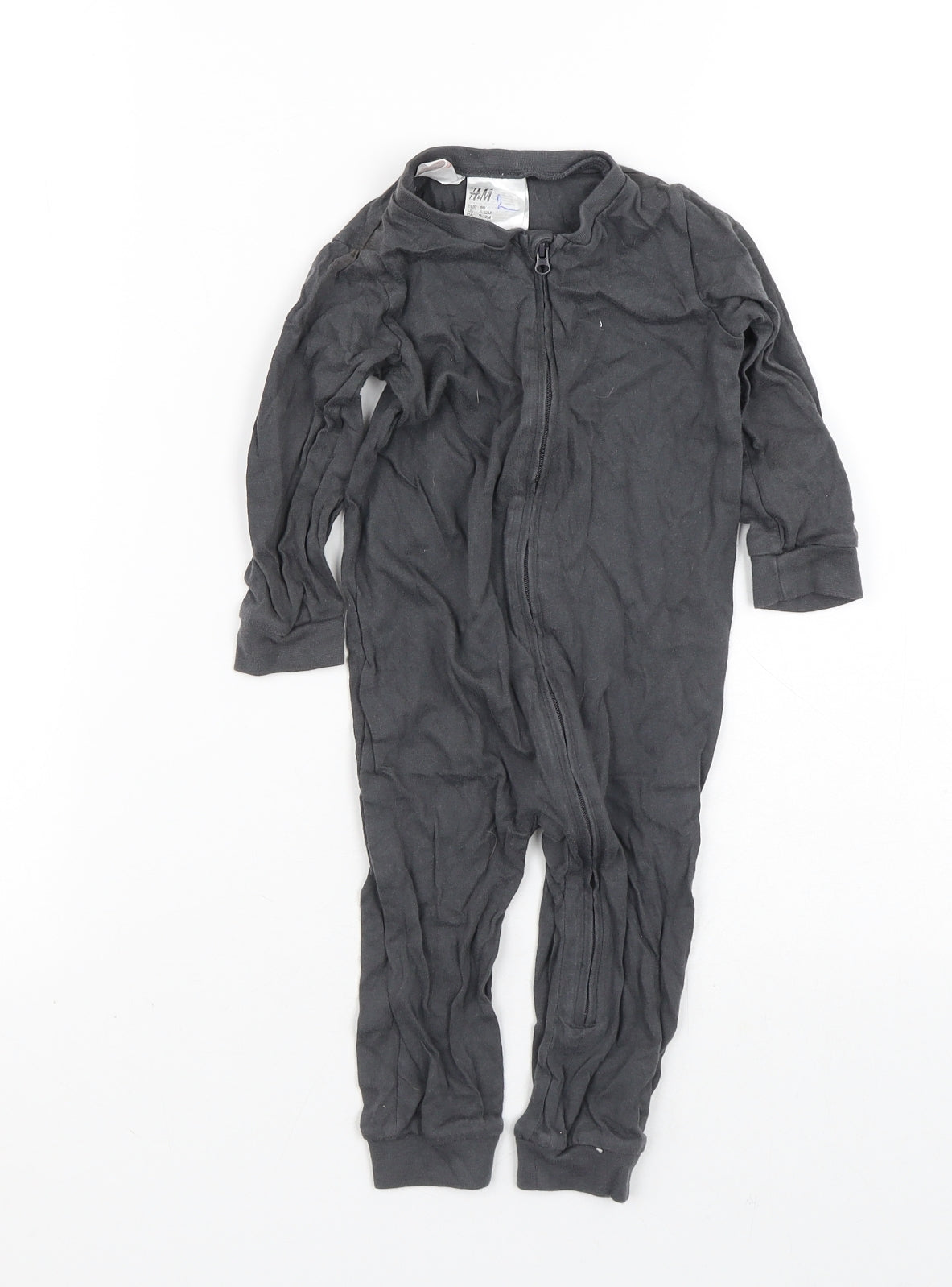H&M Baby Grey  Cotton Romper One-Piece Size 9-12 Months