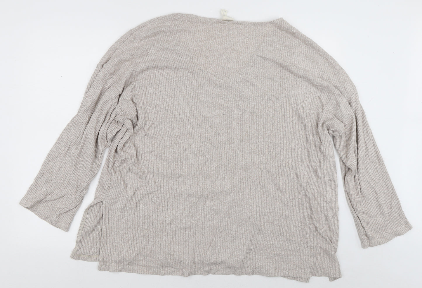 H&M Womens Beige  Viscose Pullover Sweatshirt Size XL