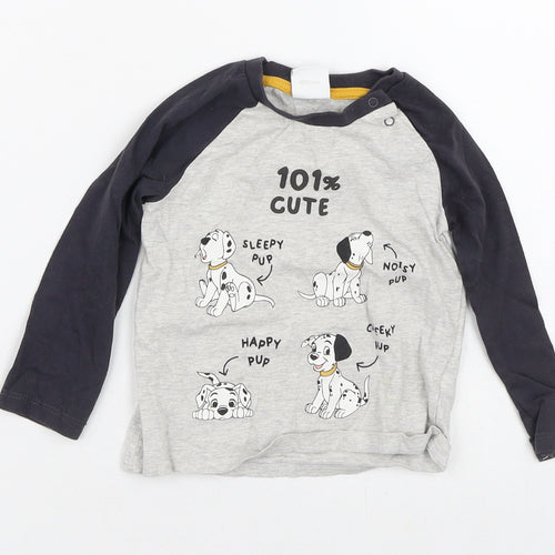 Disney Baby Grey  Cotton Pullover Jumper Size 12-18 Months   - Dalmations