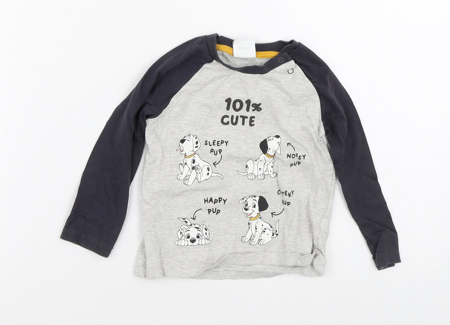 Disney Baby Grey  Cotton Pullover Jumper Size 12-18 Months   - Dalmations