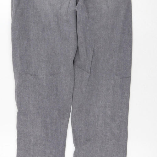 Marks and Spencer Womens Grey  Cotton Straight Jeans Size 8 L28 in Regular