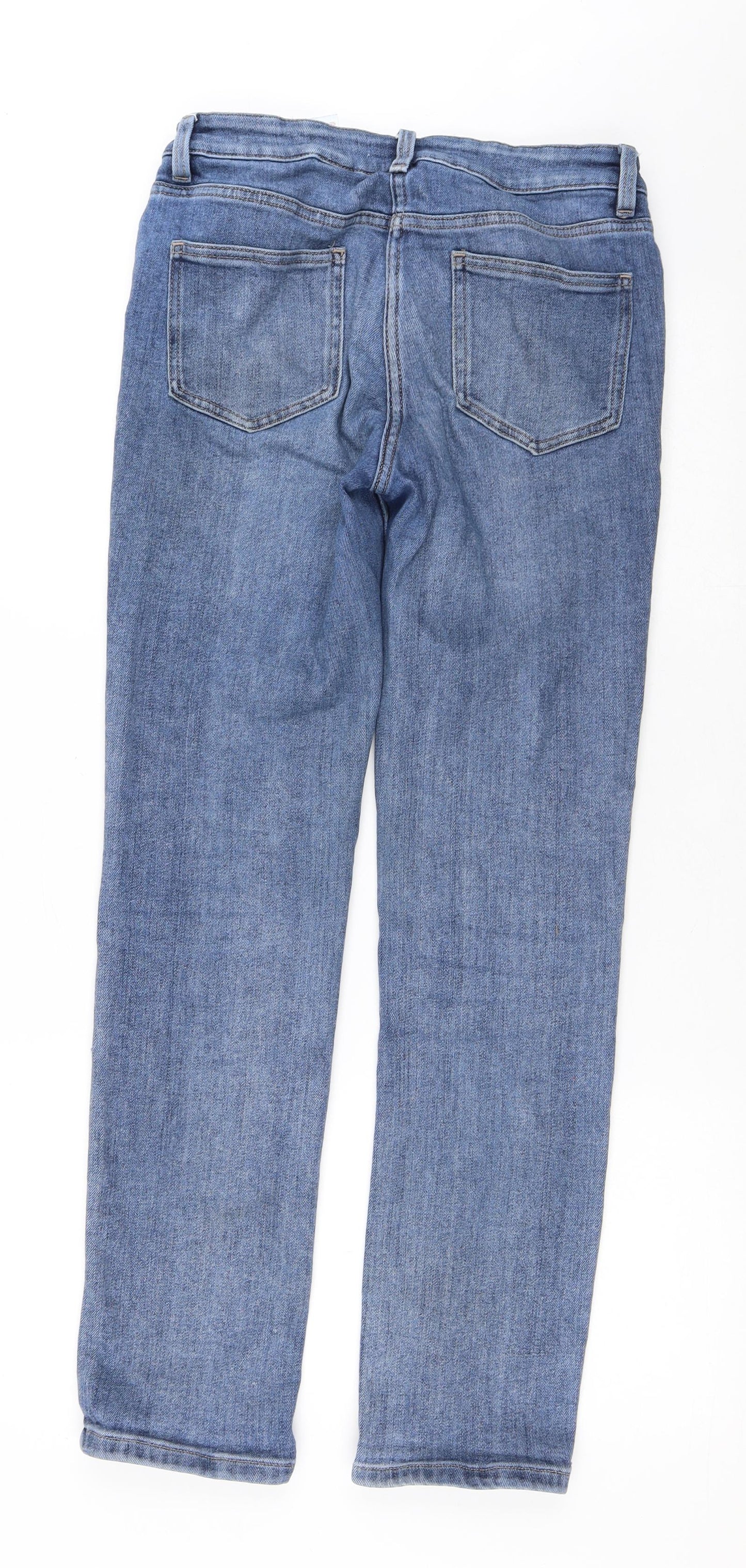 NEXT Womens Blue  Cotton Straight Jeans Size 8 L29 in Slim