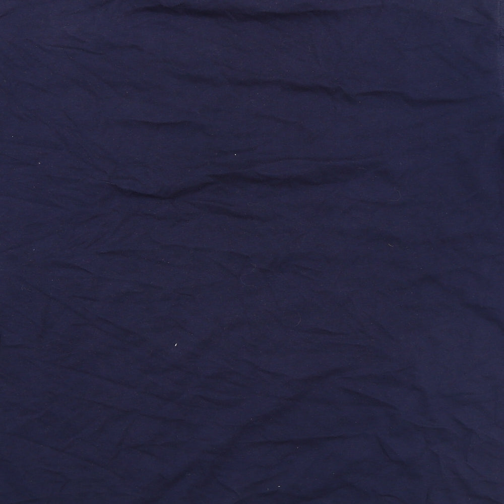 Marks and Spencer Mens Blue  Cotton  T-Shirt Size L Collared