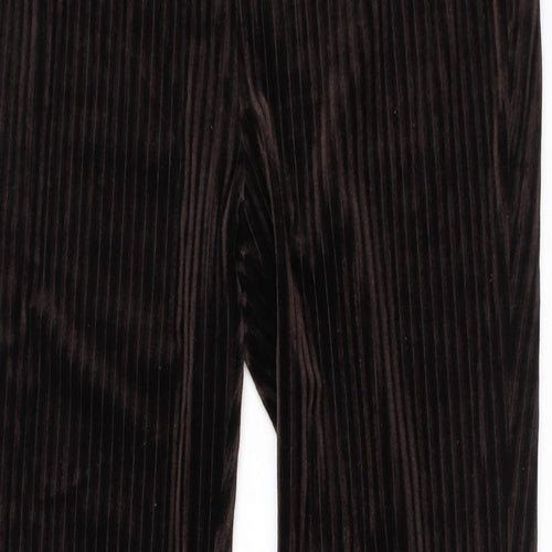 SheIn Womens Brown Striped Polyester Trousers  Size 8 L30 in Regular  - Flare