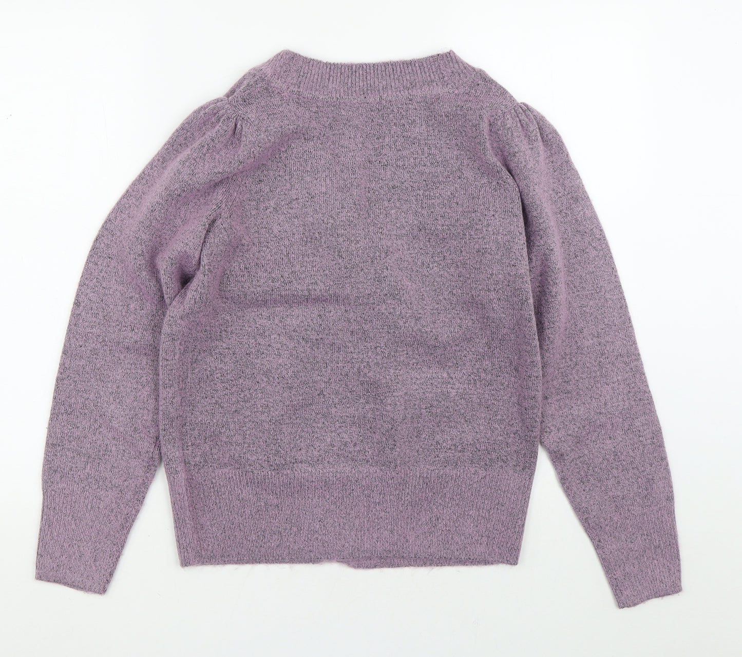 Dunnes Stores Womens Pink V-Neck Geometric Acrylic Cardigan Jumper Size S