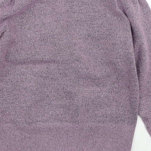 Dunnes Stores Womens Pink V-Neck Geometric Acrylic Cardigan Jumper Size S