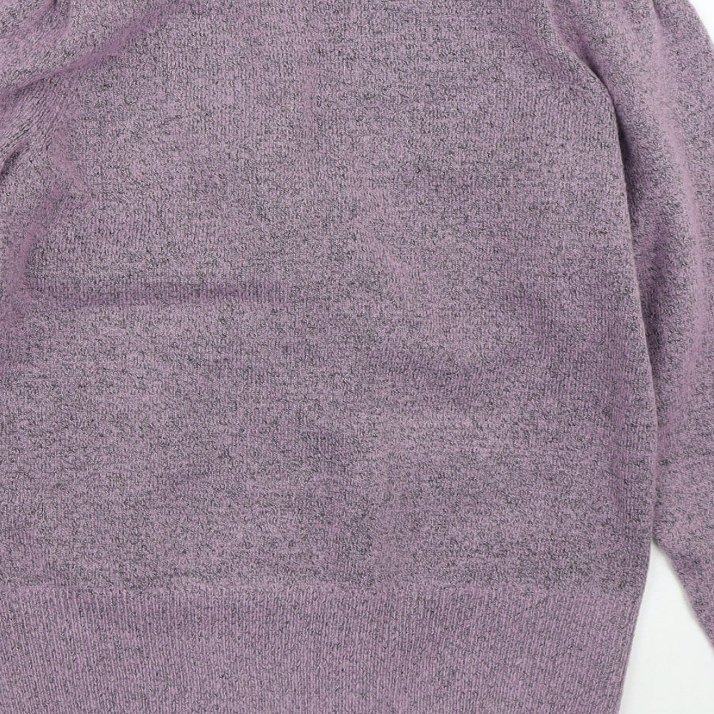 Dunnes Stores Womens Pink V-Neck Geometric Acrylic Cardigan Jumper Size S