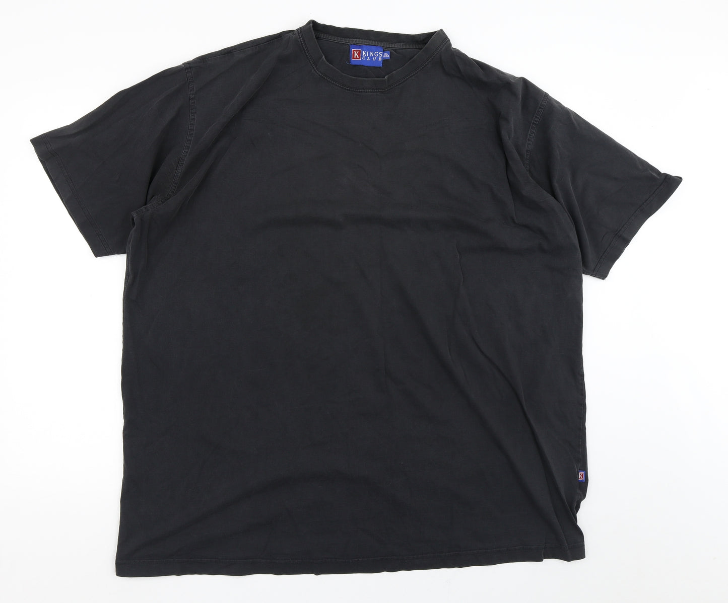 Kings Club Mens Black  Cotton  T-Shirt Size 3XL Crew Neck