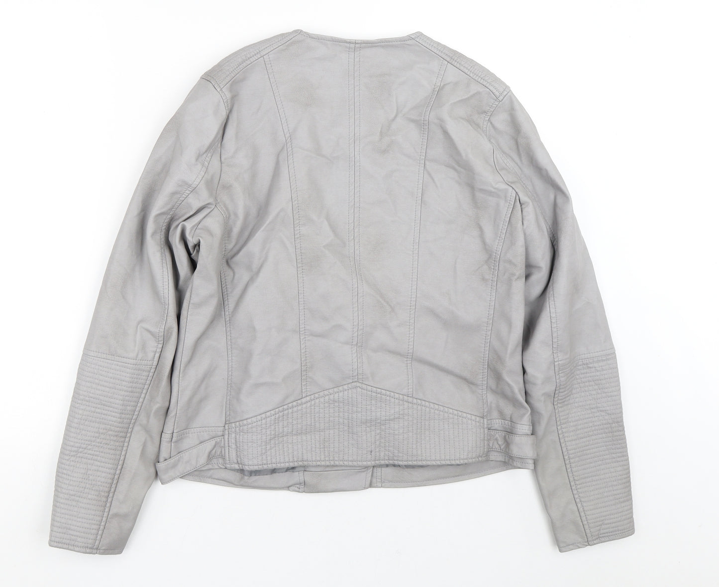 TU Womens Grey   Biker Jacket Size 14