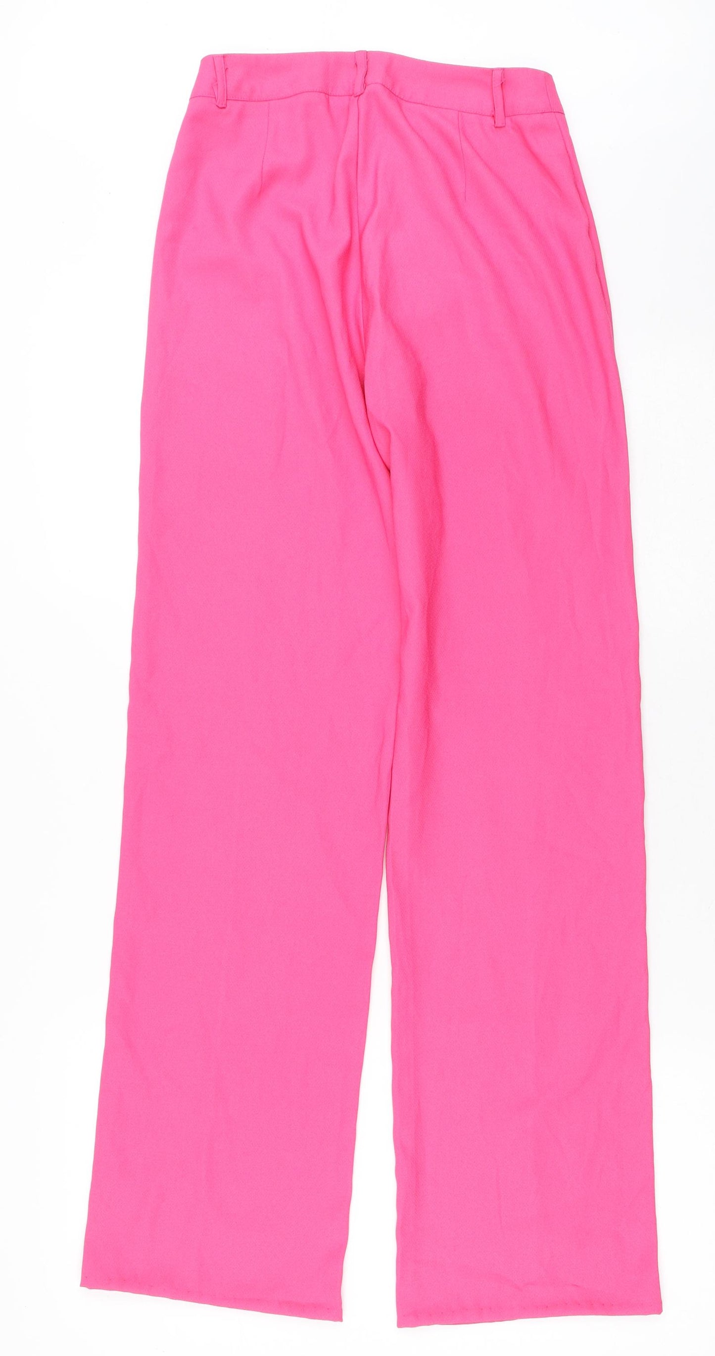 PRETTYLITTLETHING Womens Pink  Polyester Trousers  Size 6 L29 in Regular