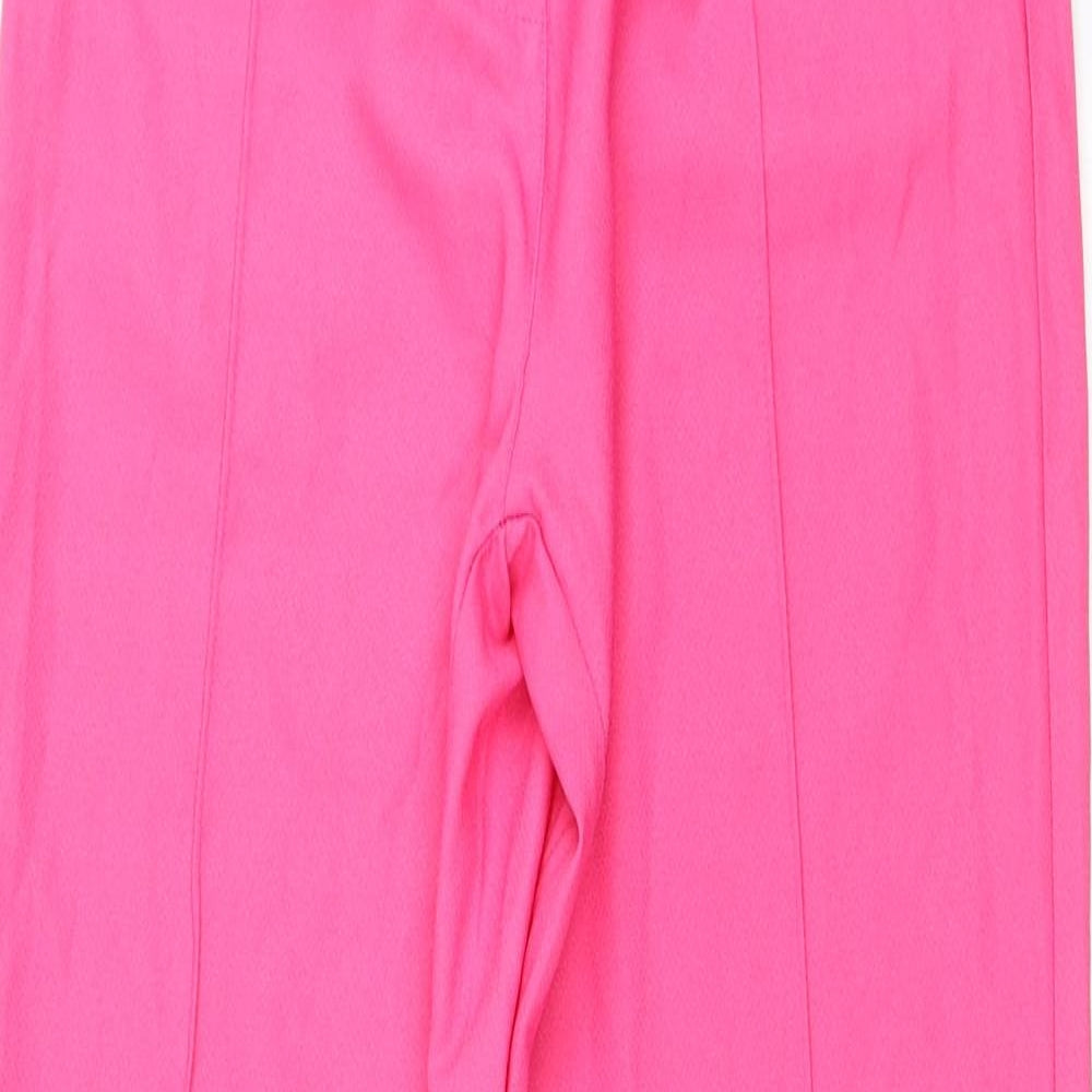 PRETTYLITTLETHING Womens Pink  Polyester Trousers  Size 6 L29 in Regular