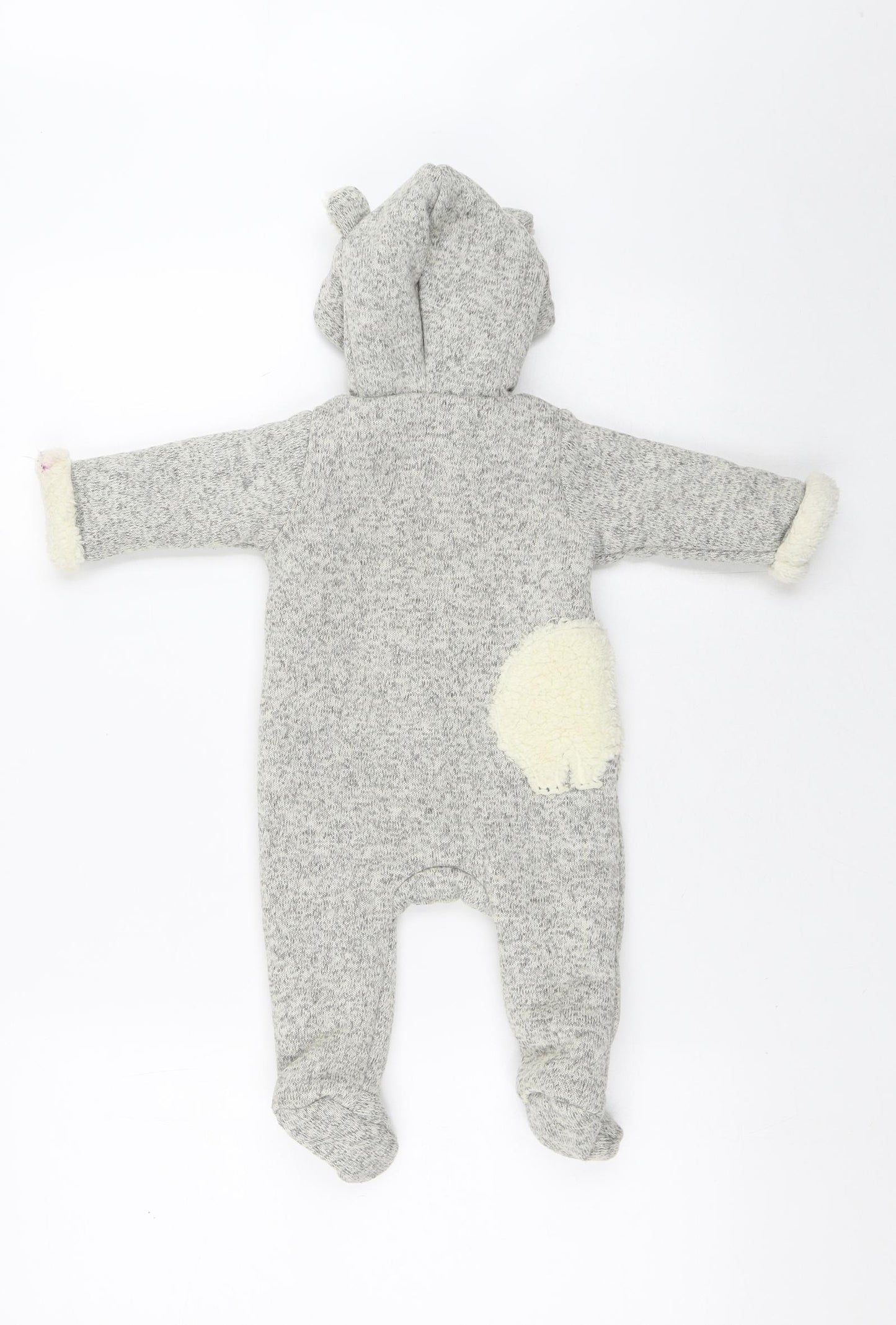 Debenhams Baby Grey Geometric Polyester Romper Outfit/Set Size 3-6 Months   - Polar Bear Woolly