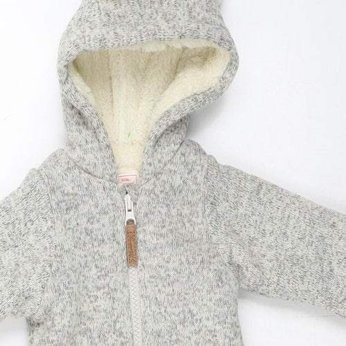 Debenhams Baby Grey Geometric Polyester Romper Outfit/Set Size 3-6 Months   - Polar Bear Woolly