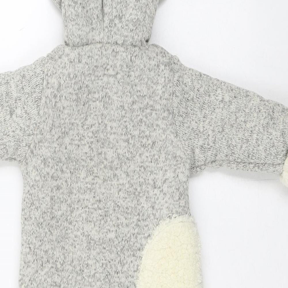 Debenhams Baby Grey Geometric Polyester Romper Outfit/Set Size 3-6 Months   - Polar Bear Woolly