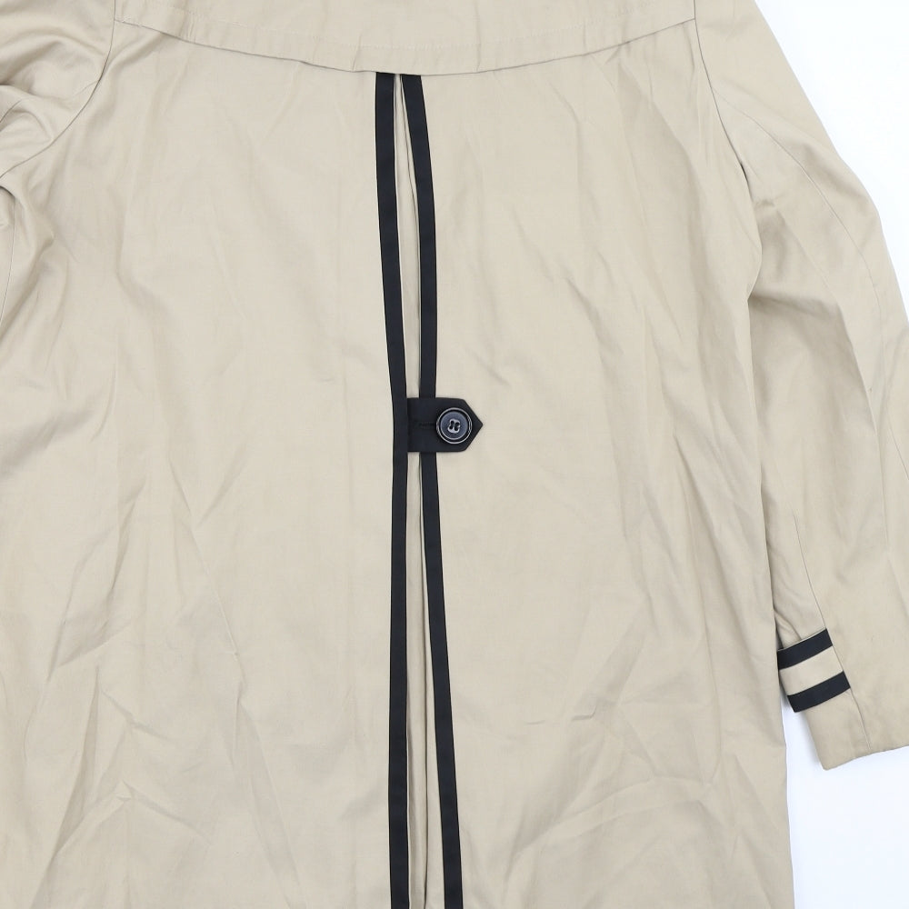 Debenhams Womens Brown Striped  Trench Coat Coat Size 16