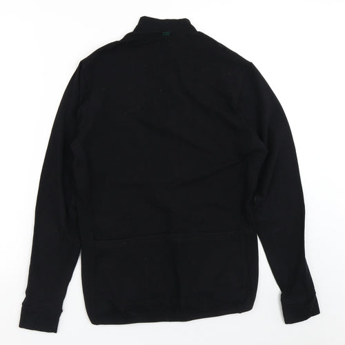 Dupont Womens Black  Cotton Pullover Sweatshirt Size S