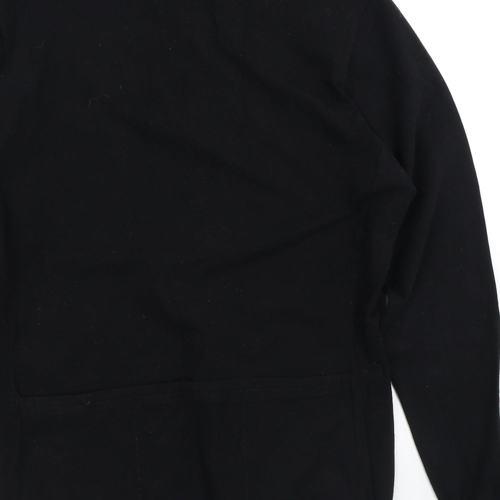 Dupont Womens Black  Cotton Pullover Sweatshirt Size S