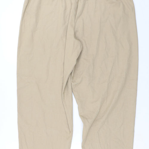 Bonmarché Womens Brown  Polyester Trousers  Size 24 L26 in Regular