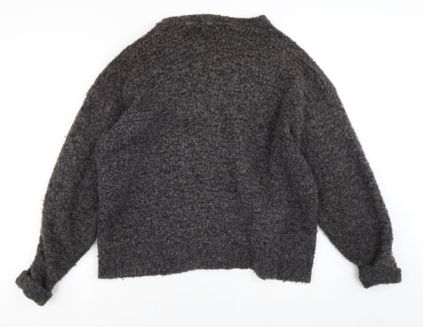 Berketex Womens Grey V-Neck  Acrylic Cardigan Jumper Size 18
