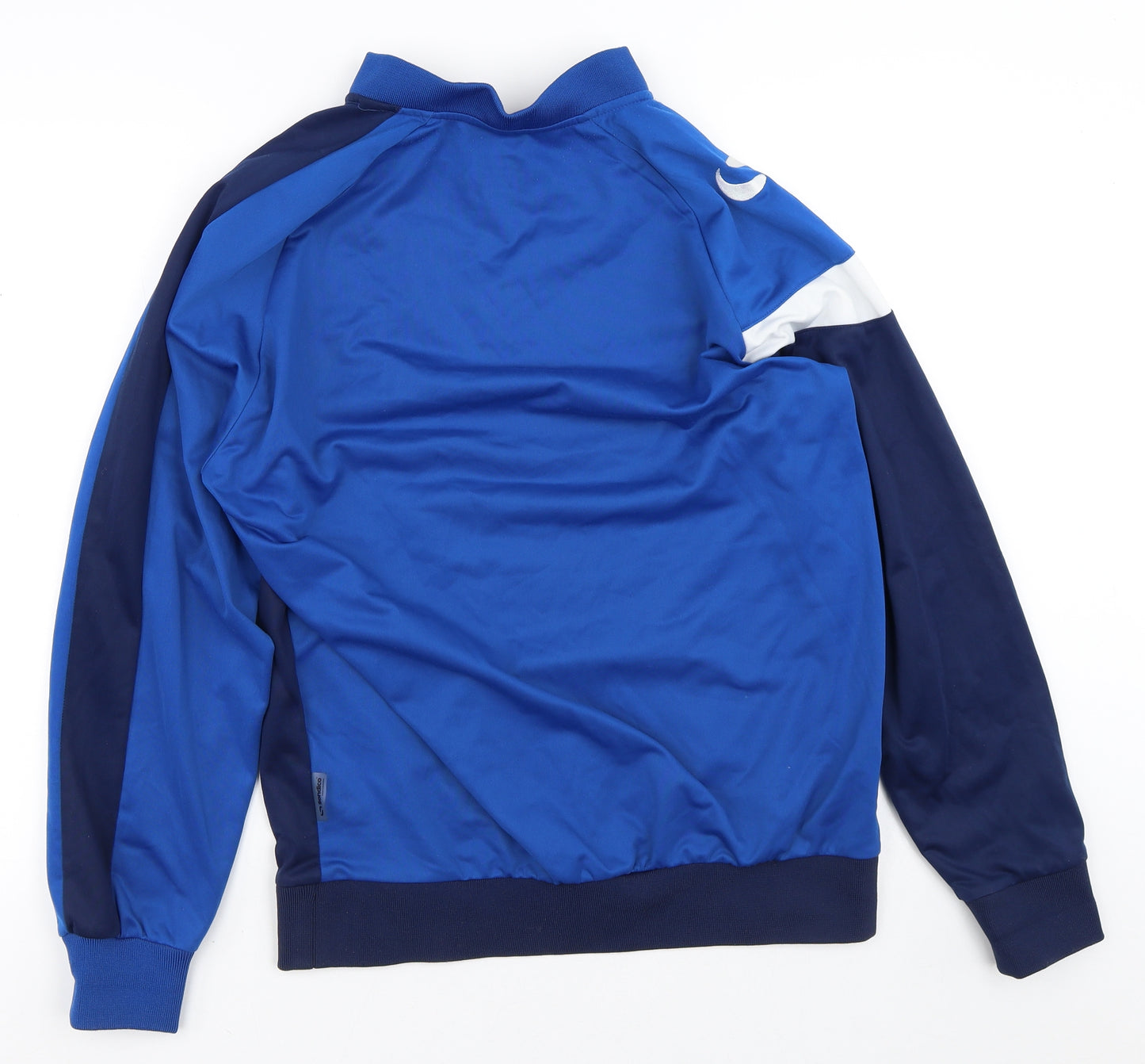 Sondico Mens Blue Striped Polyester Pullover Casual Size M Crew Neck