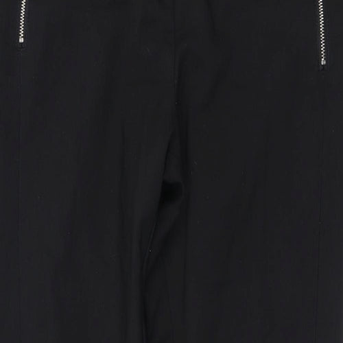 Papaya Womens Black  Polyester Trousers  Size 8 L27 in Regular