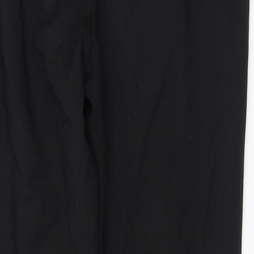 Papaya Womens Black  Polyester Trousers  Size 8 L27 in Regular
