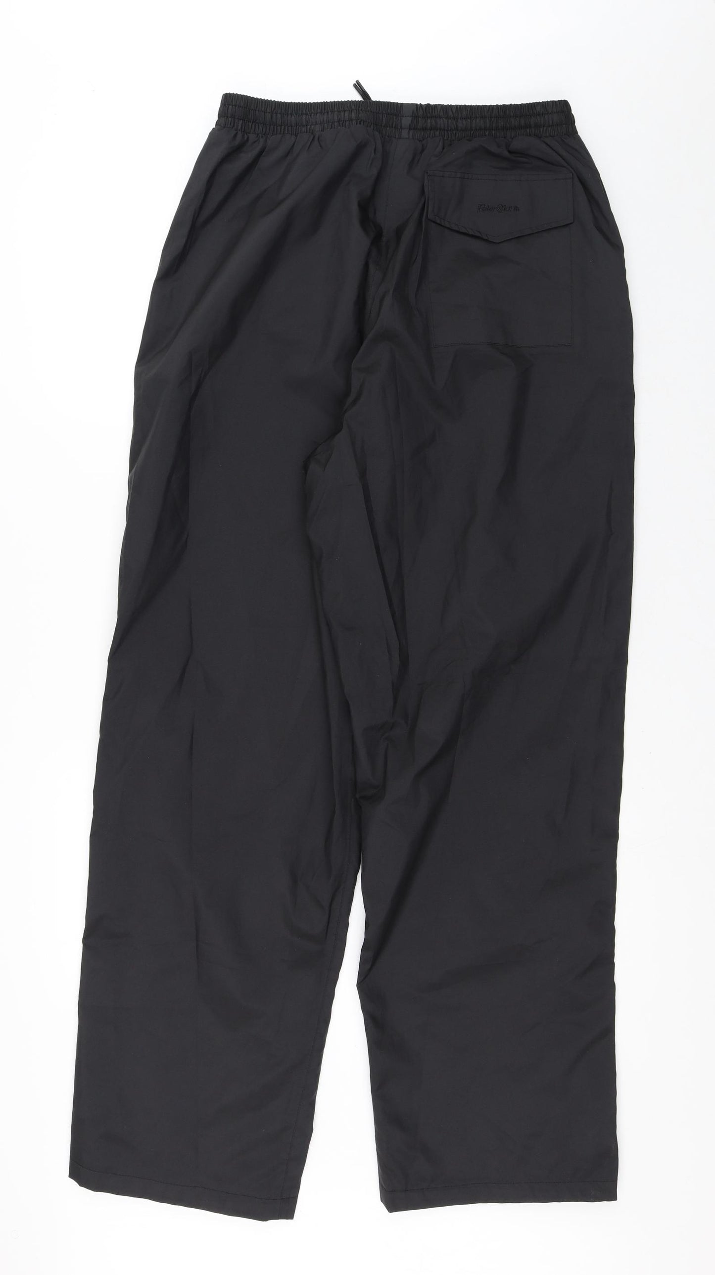 Peter Storm Mens Black  Polyester Rain Trousers Trousers Size L L30 in Regular