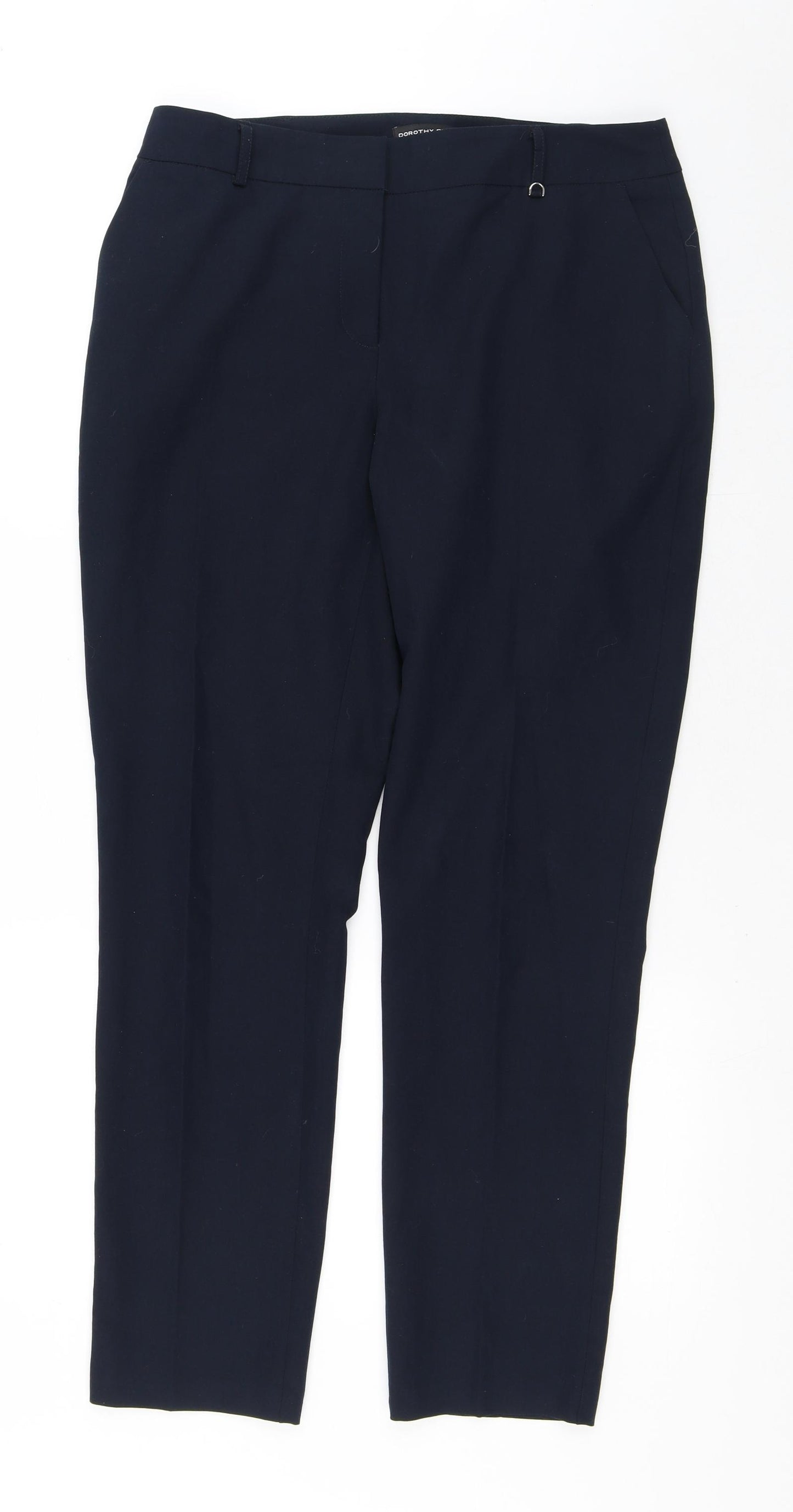 Dorothy Perkins Womens Black  Polyester Trousers  Size 12 L28 in Regular