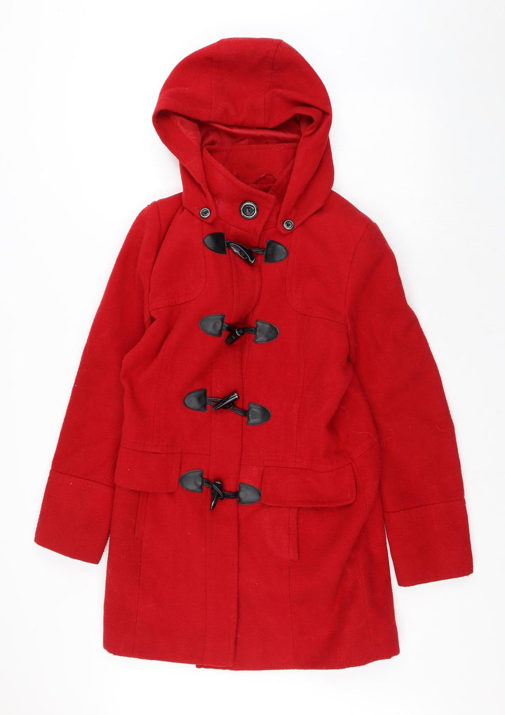 Debenhams Womens Red Trench Coat Coat Size 12