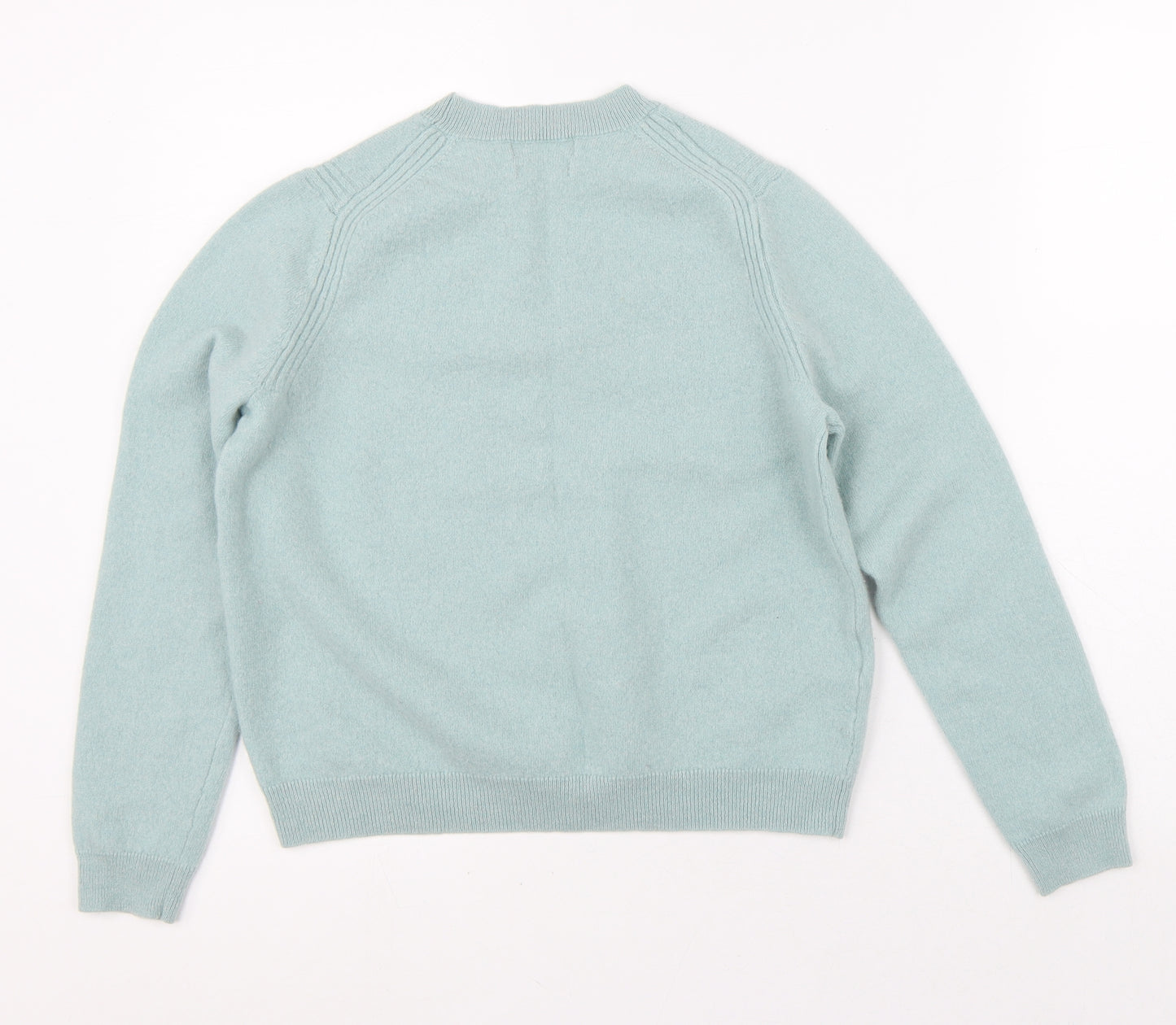 MNG Womens Green Crew Neck  Cashmere Pullover Jumper Size S