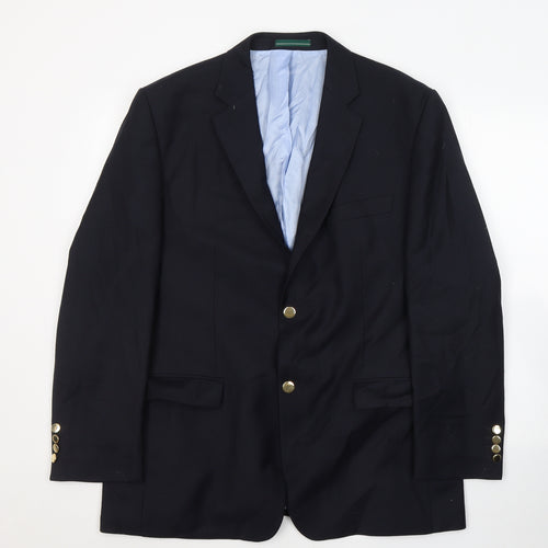 Greenwoods Mens Blue  Polyester Jacket Suit Jacket Size 44