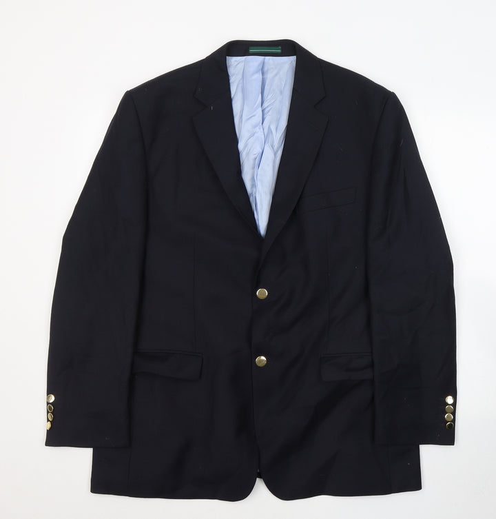 Greenwoods Mens Blue Polyester Jacket Suit Jacket Size 44