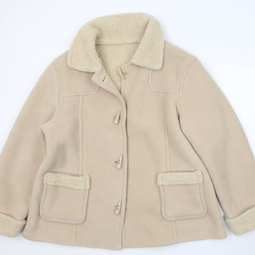 EMW Womens Beige   Pea Coat Coat Size 20  Button