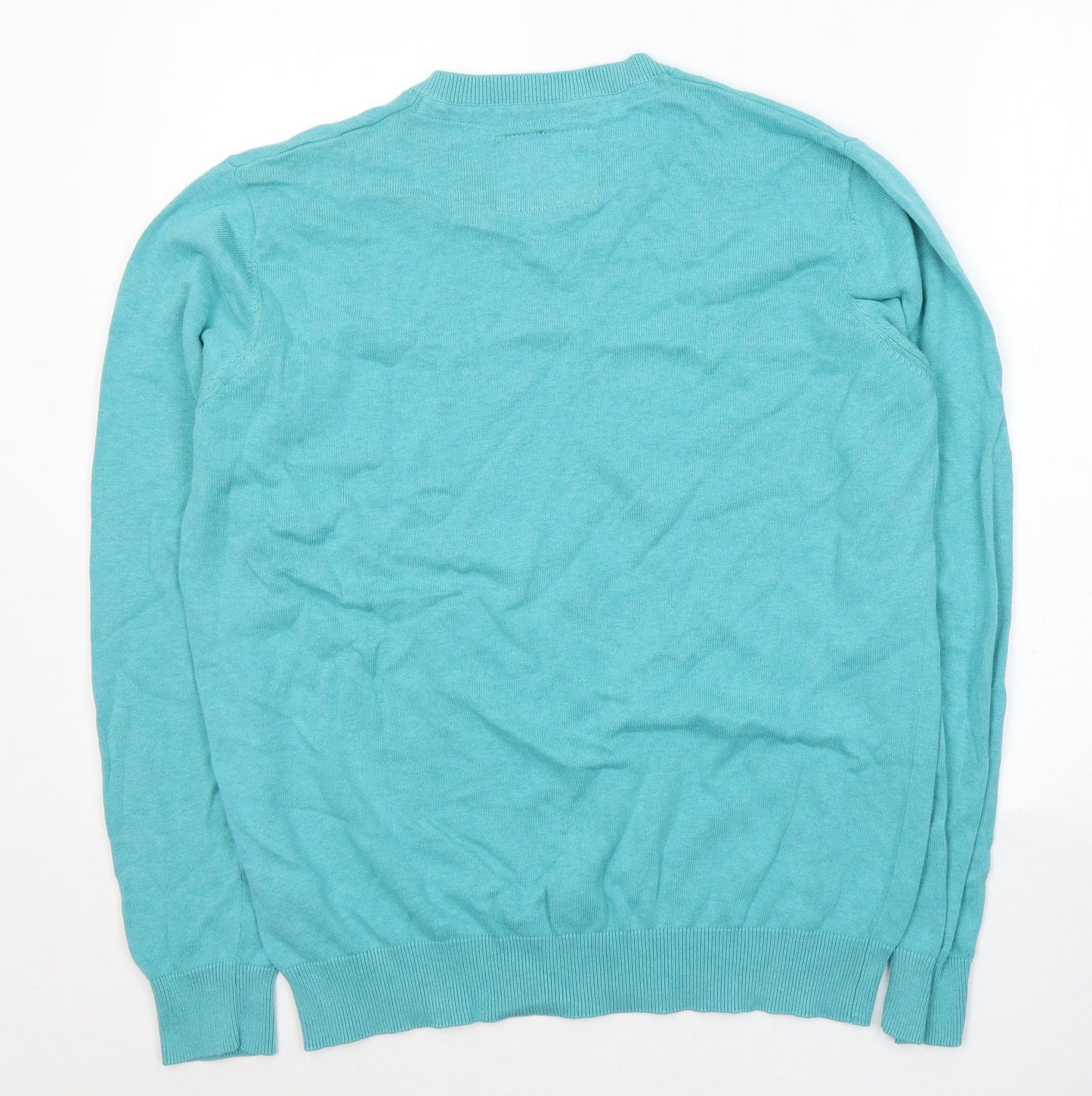 Primark Mens Blue Round Neck  Cotton Pullover Jumper Size L