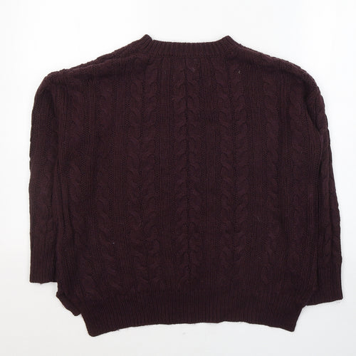 Atmosphere Womens Red Round Neck  Acrylic Pullover Jumper Size 6