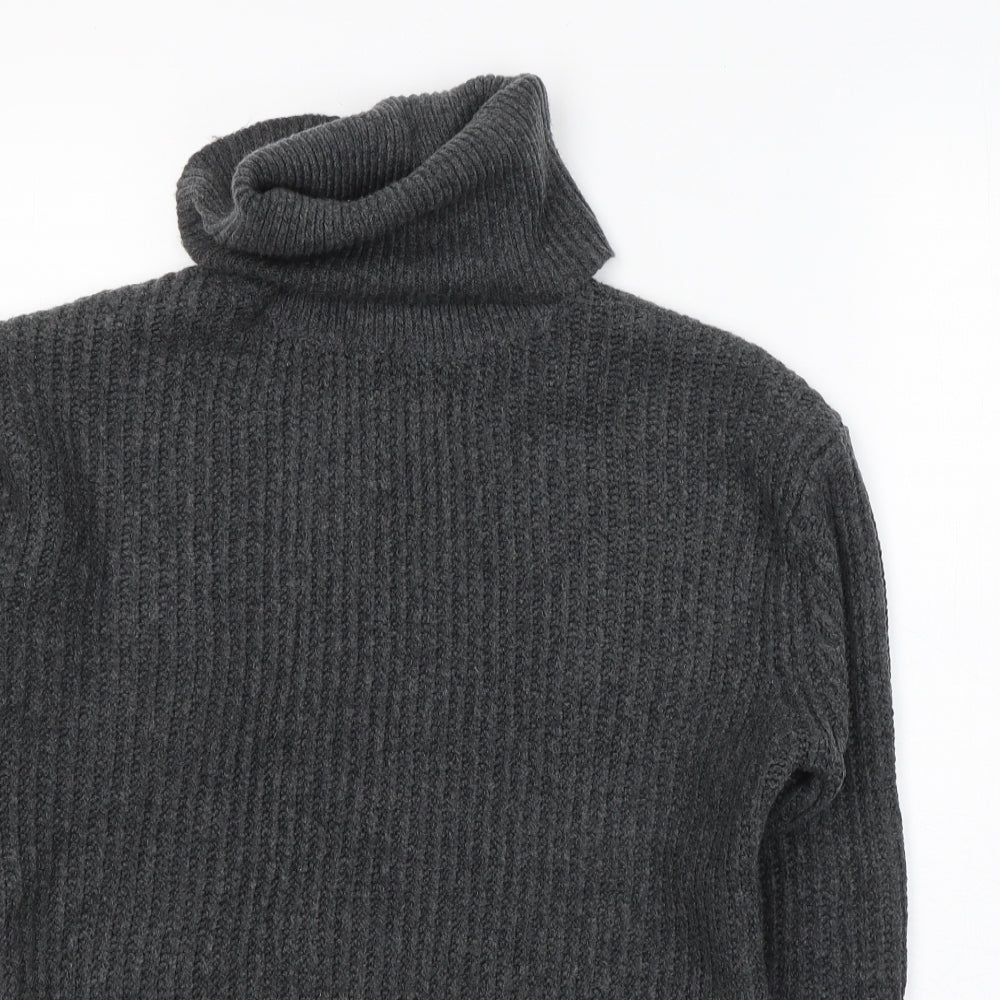 Primark Womens Grey Round Neck  Acrylic Pullover Jumper Size S