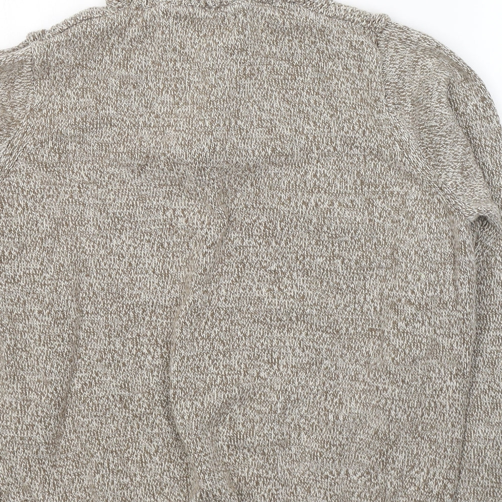 Dunnes Stores Mens Beige Round Neck  Cotton Pullover Jumper Size S