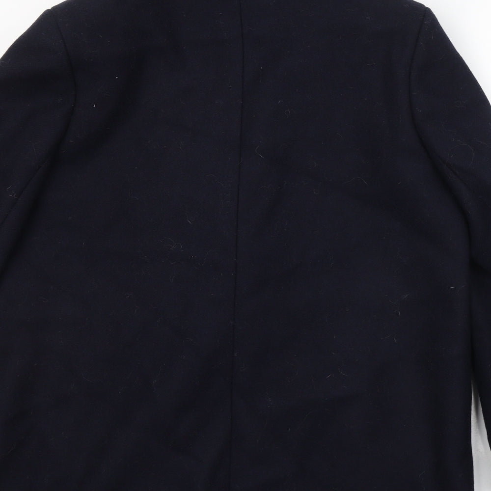 Marks and Spencer Womens Blue   Pea Coat Coat Size 16  Button