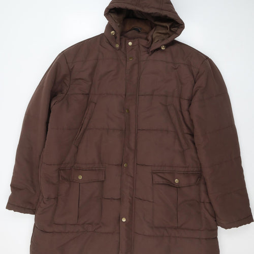 Cotton Traders Mens Brown   Puffer Jacket Coat Size 3XL  Zip