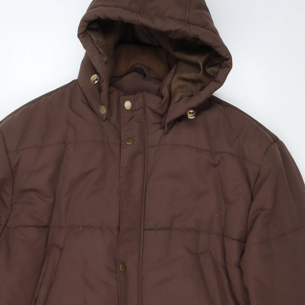 Cotton Traders Mens Brown   Puffer Jacket Coat Size 3XL  Zip