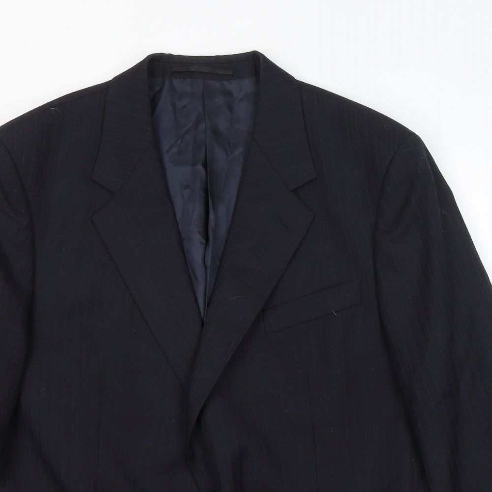 Wellington Mens Black  Polyester Jacket Suit Jacket Size 44