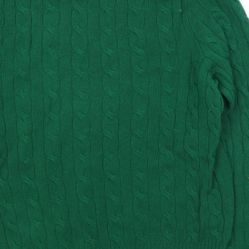 Polo Ralph Lauren Mens Green Round Neck  Wool Pullover Jumper Size XL