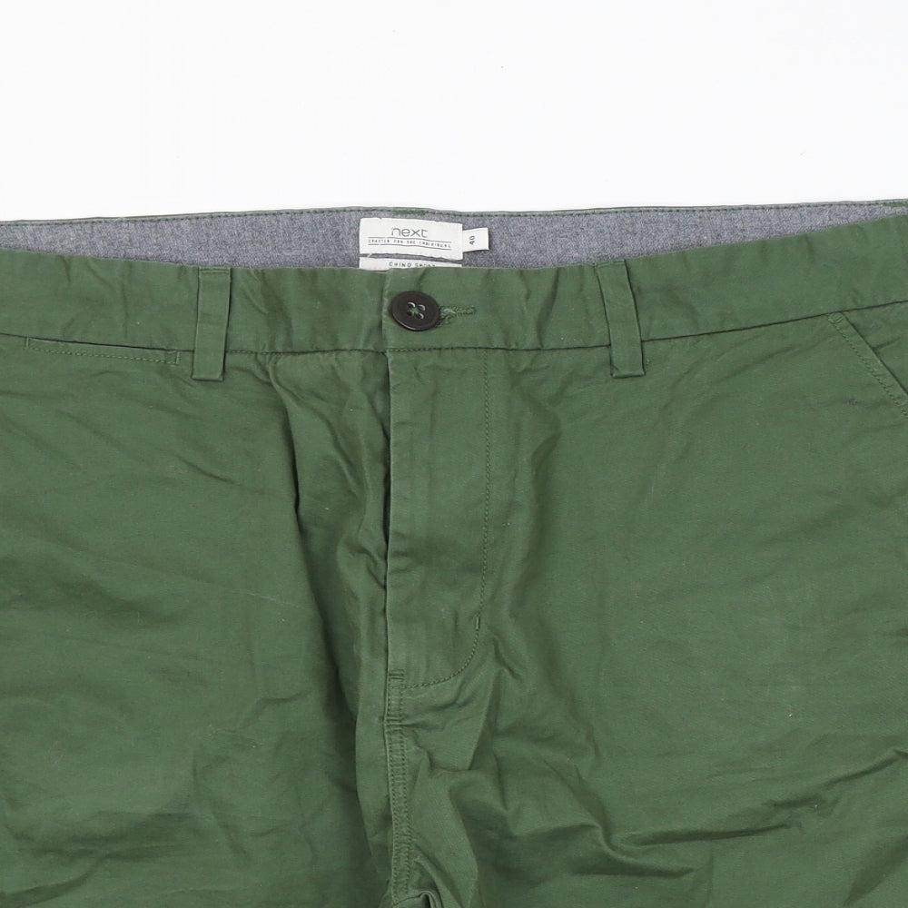 NEXT Mens Green  Cotton Bermuda Shorts Size 40 L9 in Regular Button