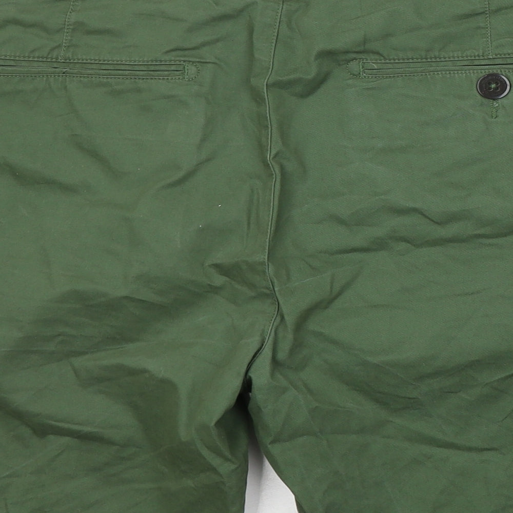 NEXT Mens Green  Cotton Bermuda Shorts Size 40 L9 in Regular Button