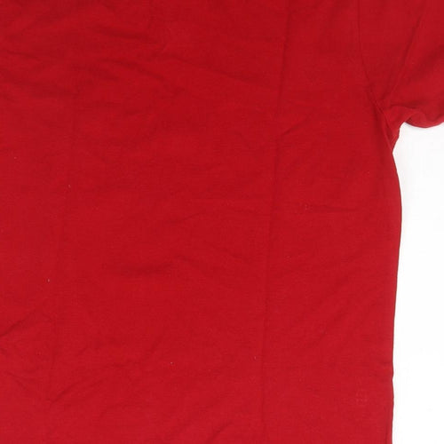 Primark Mens Red  Cotton  Polo Size L Collared Pullover