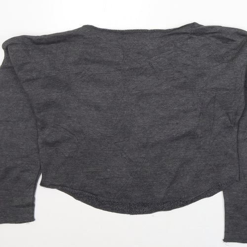 qbuk Womens Grey  Polyester Pullover Sweatshirt Size M  Pullover - triangle