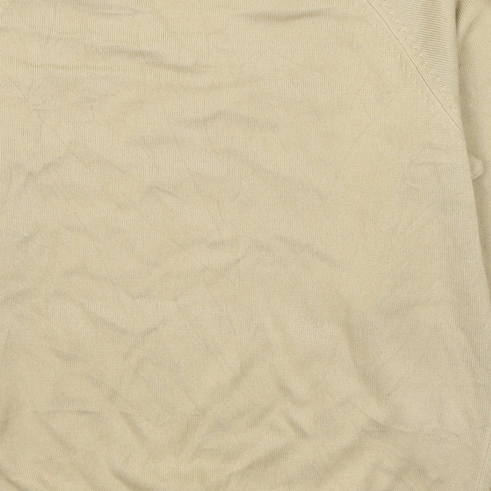 Wardrobe Womens Beige V-Neck  Acrylic Pullover Jumper Size 16