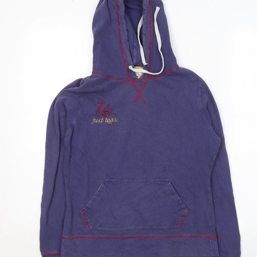 Just Togs Womens Purple  Cotton Pullover Hoodie Size 10  Pullover