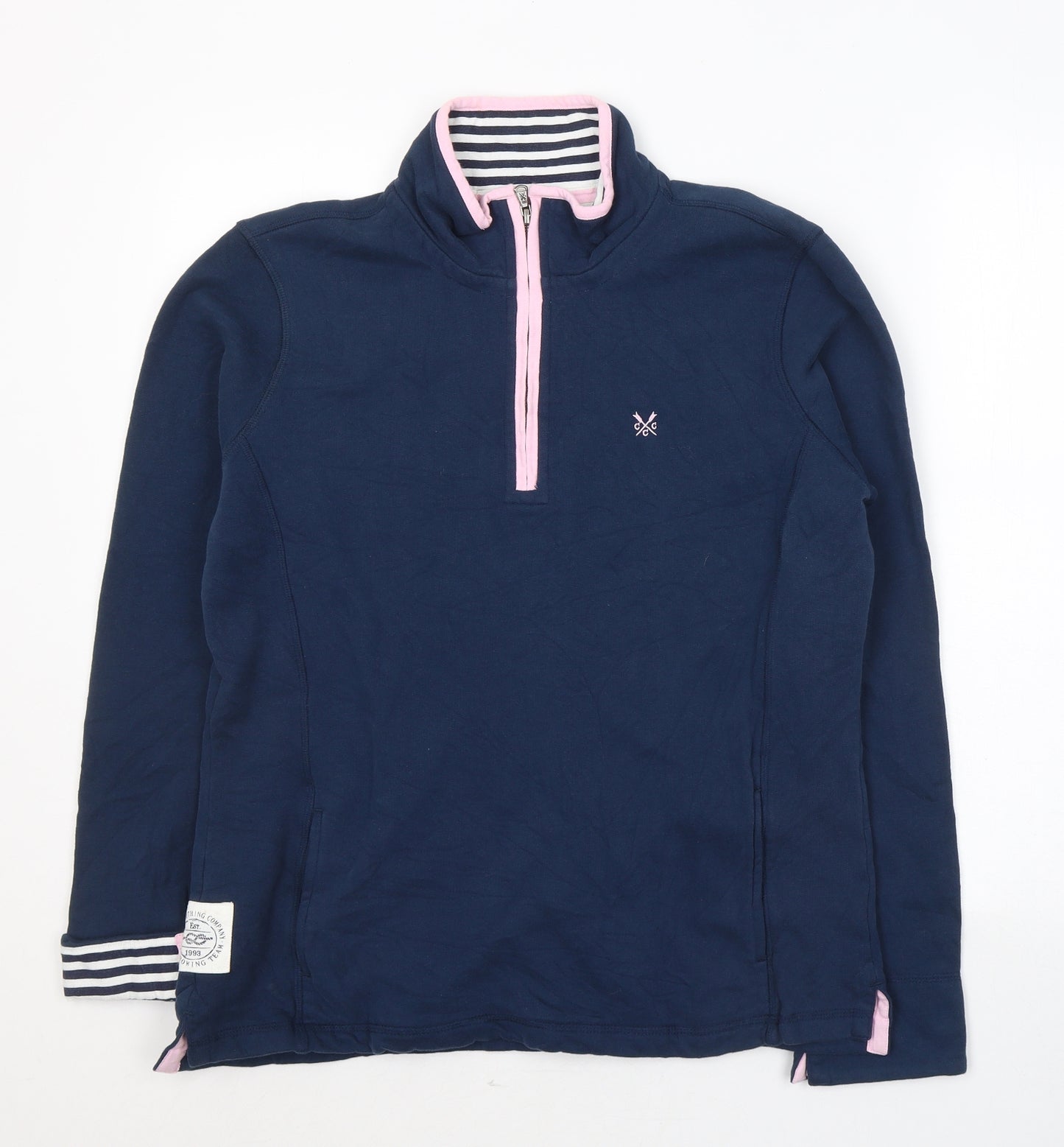 Crew Clothing Womens Blue  Cotton Pullover Sweatshirt Size 12  Pullover