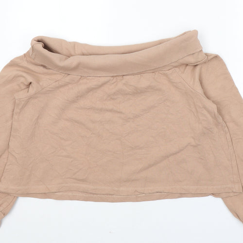 ASOS Womens Beige  Cotton Pullover Sweatshirt Size 12  Pullover